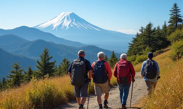 富士山周辺のシニア向けガイド付きハイキング